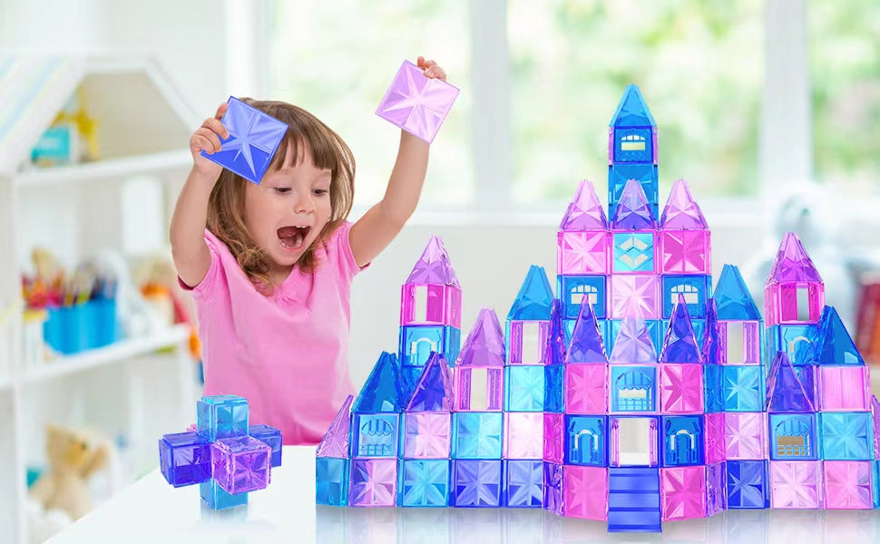 Magnetic Tiles Kids Toys Diamond Magnetic Blocks Toys for Girls